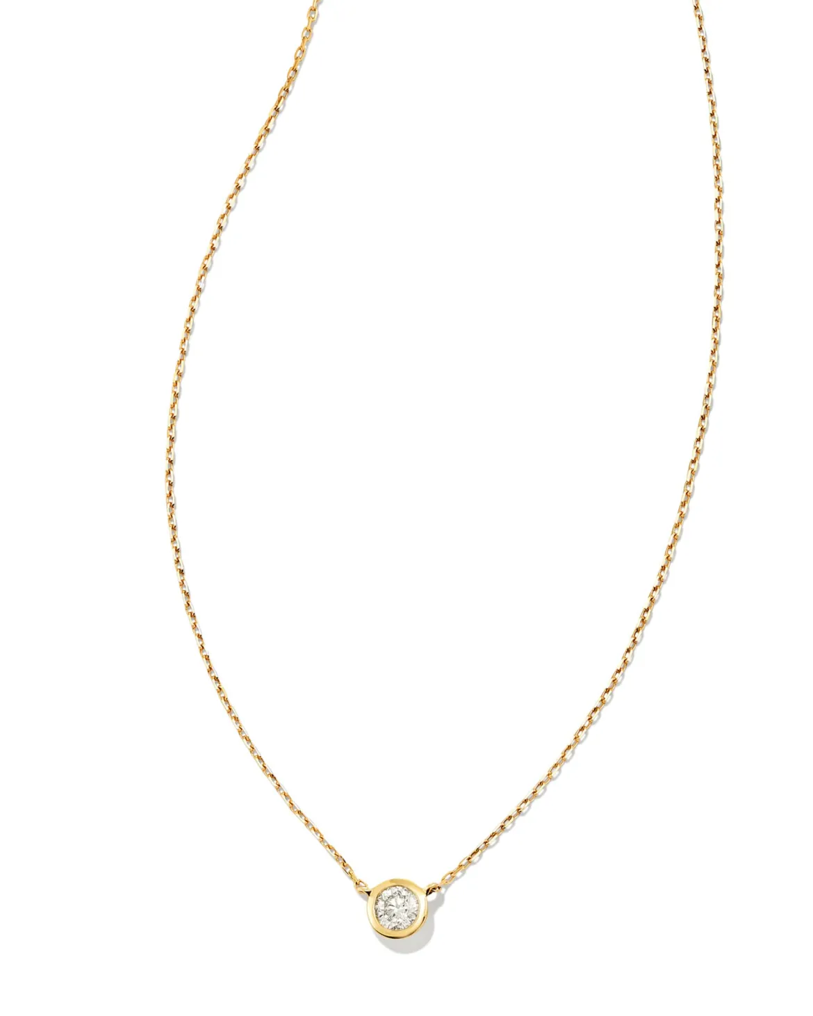 0.15 ct Audrey 14k Yellow Gold Pendant Necklace in White Diamond