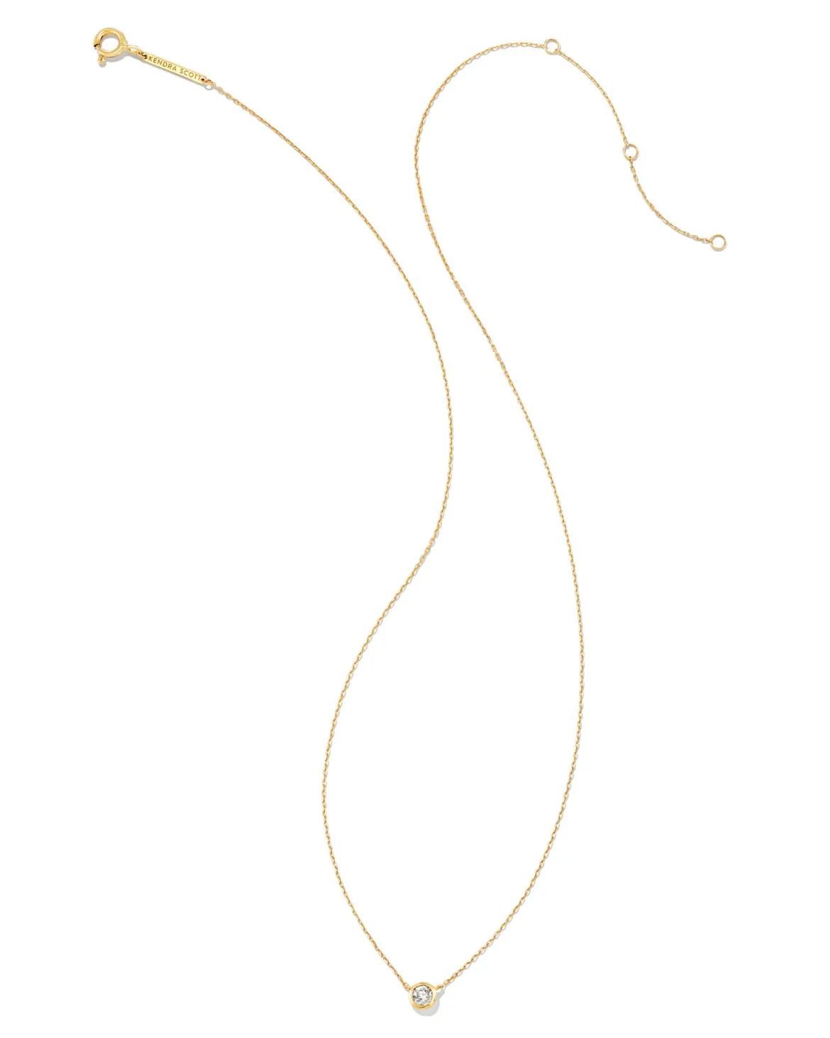 0.15 ct Audrey 14k Yellow Gold Pendant Necklace in White Diamond