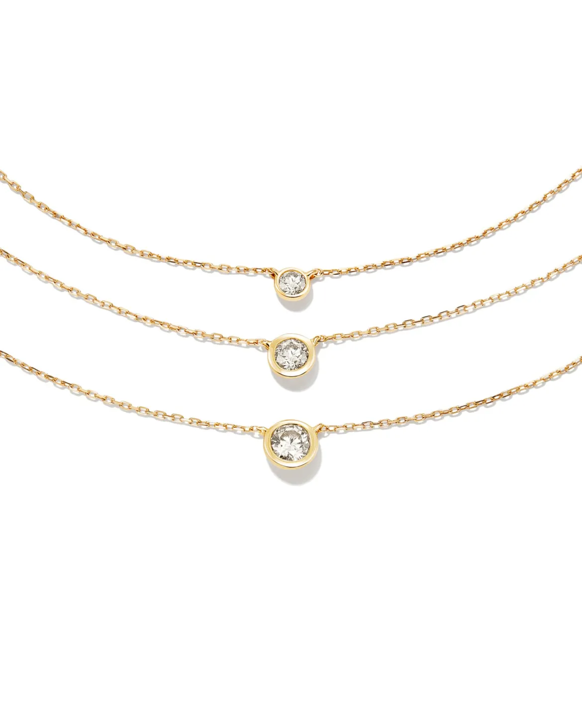 0.15 ct Audrey 14k Yellow Gold Pendant Necklace in White Diamond