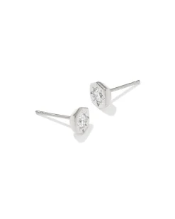 0.32 ct Lab Grown Diamond Davie Star Stud Earrings in Sterling Silver