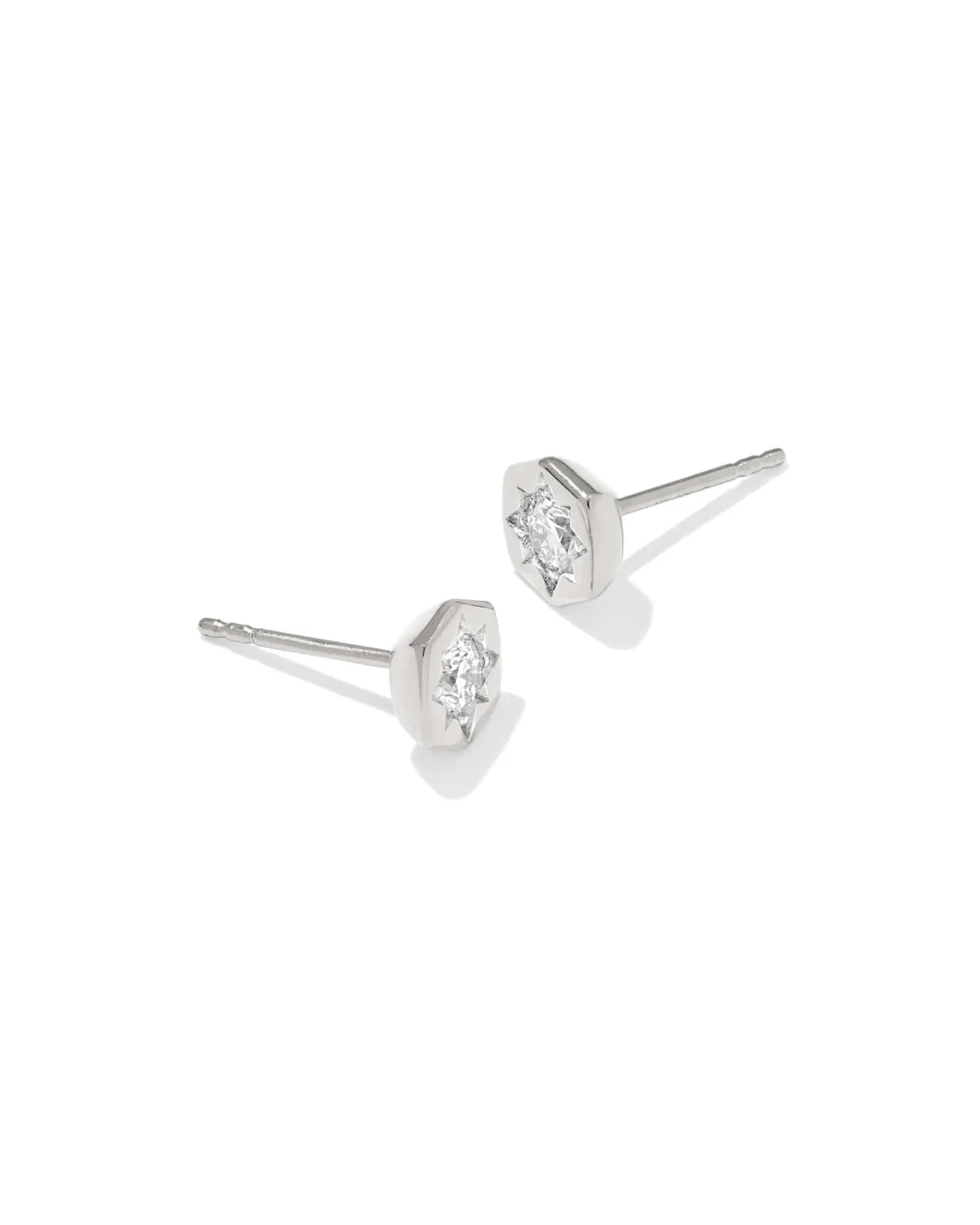0.32 ct Lab Grown Diamond Davie Star Stud Earrings in Sterling Silver