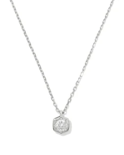 0.16 ct Lab Grown Diamond Davie Star Pendant Necklace in Sterling Silver