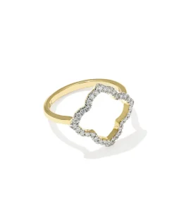 0.25 ct Lab Grown Diamond Dira 14k Yellow Gold Open Frame Band Ring