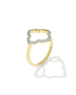 0.25 ct Lab Grown Diamond Dira 14k Yellow Gold Open Frame Band Ring