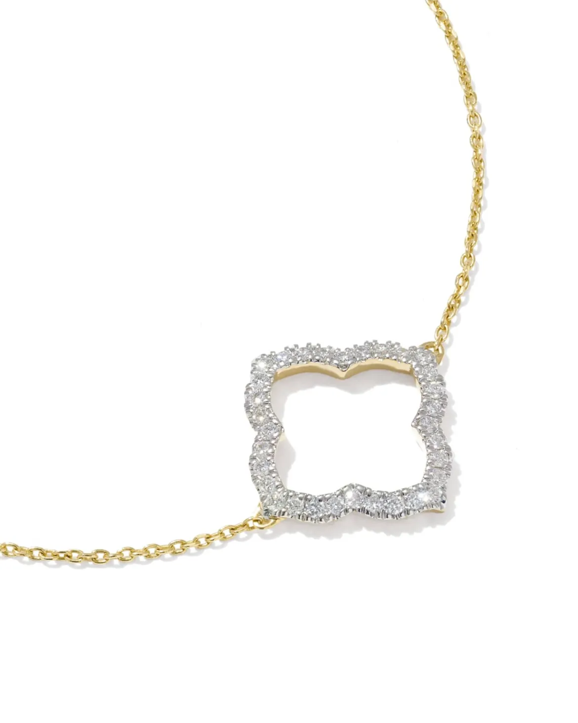 0.25 ct Lab Grown Diamond Dira 14k Yellow Gold Open Frame Delicate Chain Bracelet