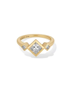 0.85 ct Lab Grown Diamond Michelle 14k Yellow Gold Band Ring