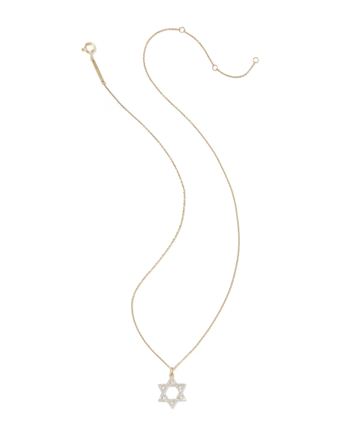 0.26 ct Lab Grown Diamond Star of David Pendant Necklace in 14k Yellow Gold