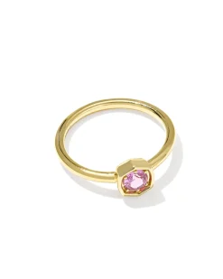 0.36 ct Lab Grown Gemstone Davie 14k Yellow Gold Band Ring