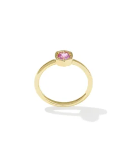 0.36 ct Lab Grown Gemstone Davie 14k Yellow Gold Band Ring