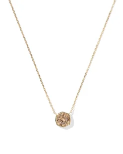 0.36 ct Lab Grown Gemstone Short 14k Yellow Gold Pendant