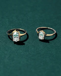 1 ct Lab Grown White Diamond Custom Elisa Statement Ring in 14k Yellow Gold