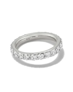 2 ct Lab Grown White Diamond Marilyn Band Ring in 14k White Gold