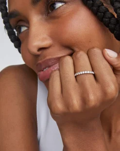 1 ct Lab Grown White Diamond Marilyn Band Ring in 14k Yellow Gold