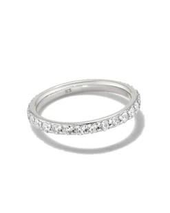 1 ct Lab Grown White Diamond Marilyn Band Ring in 14k White Gold