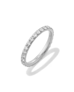 1 ct Lab Grown White Diamond Marilyn Band Ring in 14k White Gold