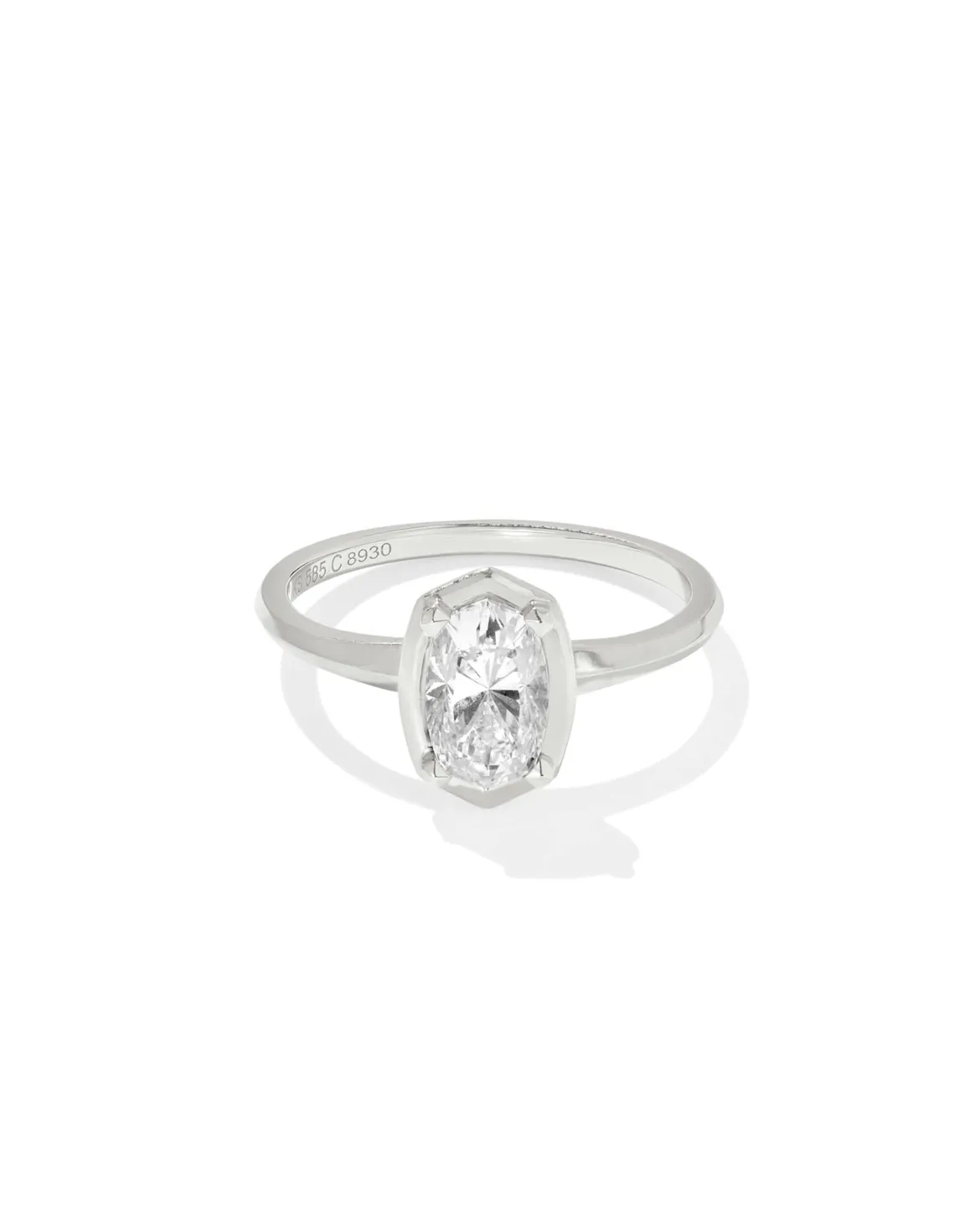 1 ct Lab Grown White Diamond Custom Elisa Statement Ring in 14k White Gold