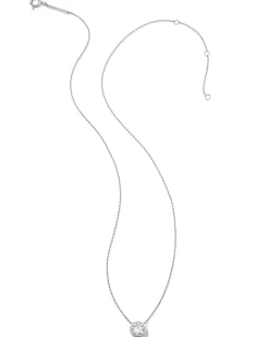 1 ct Lab Grown White Diamond Audrey Pendant Necklace in 14k White Gold