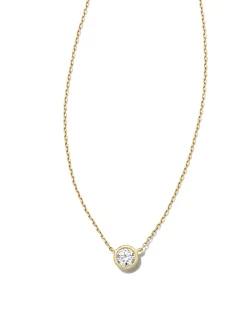 0.25 ct Lab Grown White Diamond Audrey Pendant Necklace in 14k Yellow Gold