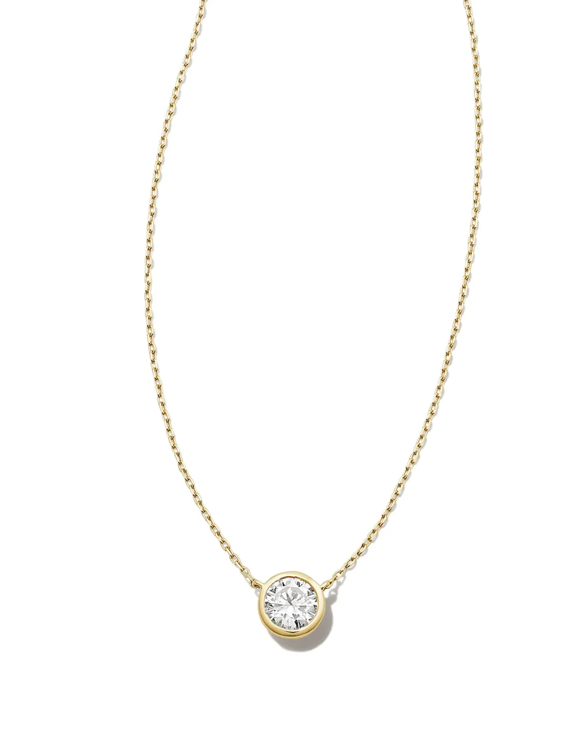 0.5 ct Lab Grown White Diamond Audrey Pendant Necklace in 14k Yellow Gold
