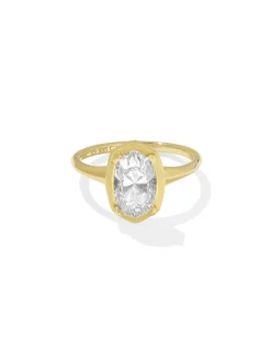 2 ct Lab Grown White Diamond Custom Elisa Statement Ring in 14k Yellow Gold