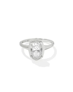 2 ct Lab Grown White Diamond Custom Elisa Statement Ring in 14k White Gold