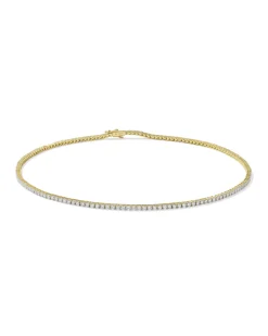 7.95 ct Lab Grown White Diamond Tennis Necklace in 14k Yellow Gold