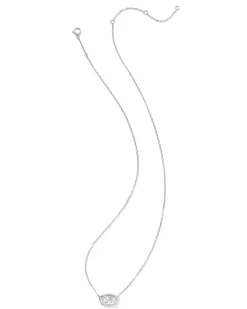 2 ct Lab Grown White Diamond Custom Elisa Pendant Necklace in 14k White Gold