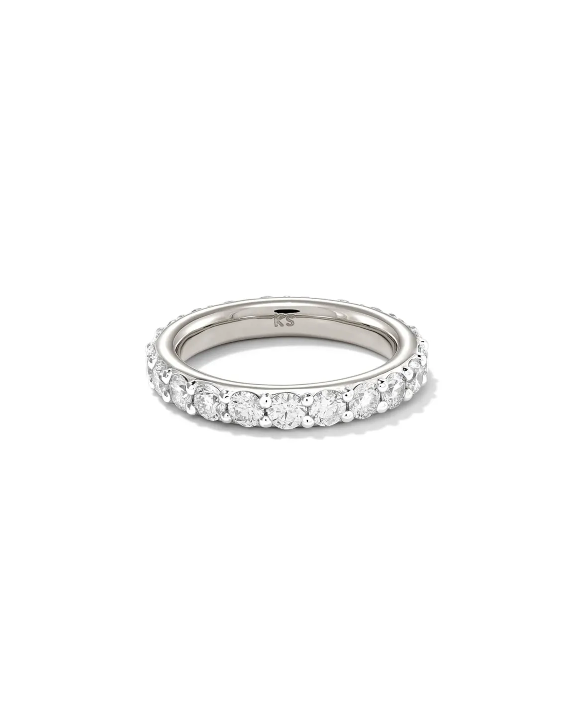 2 ct Marilyn 14k White Gold Full Eternity Band Ring in White Diamond