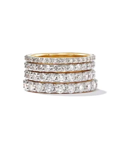 2 ct Marilyn 14k Yellow Gold Full Eternity Band Ring in White Diamond