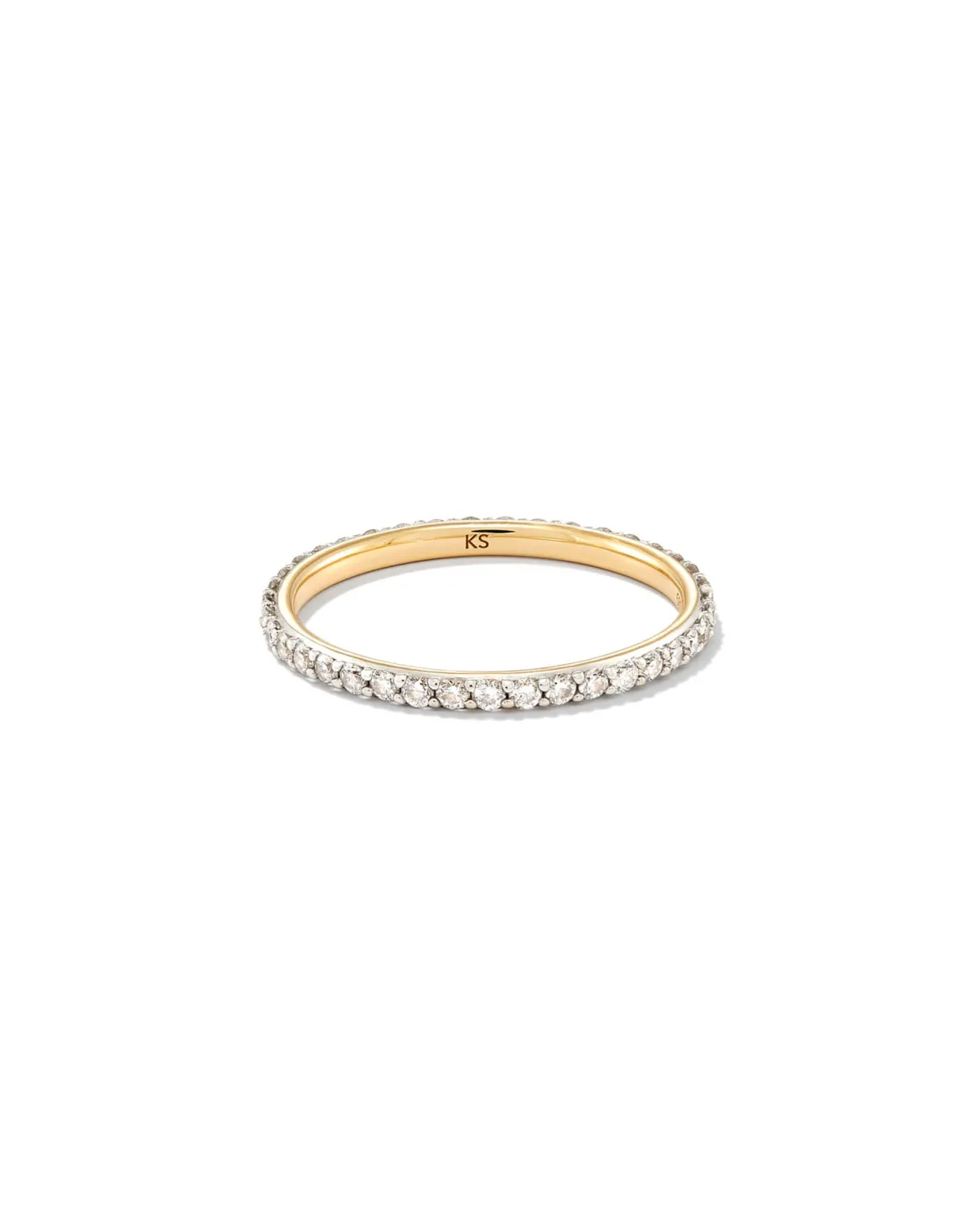 0.5 ct Marilyn 14k Yellow Gold Full Eternity Band Ring in White Diamond