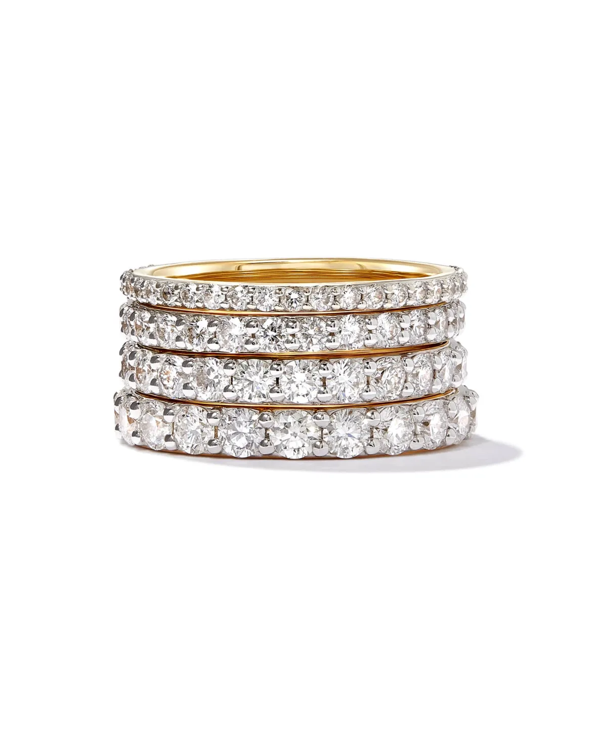 0.5 ct Marilyn 14k Yellow Gold Full Eternity Band Ring in White Diamond