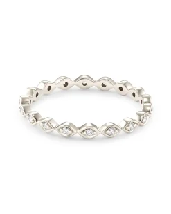 0.15 ct Nicolette 14k White Gold Band Ring in White Diamond