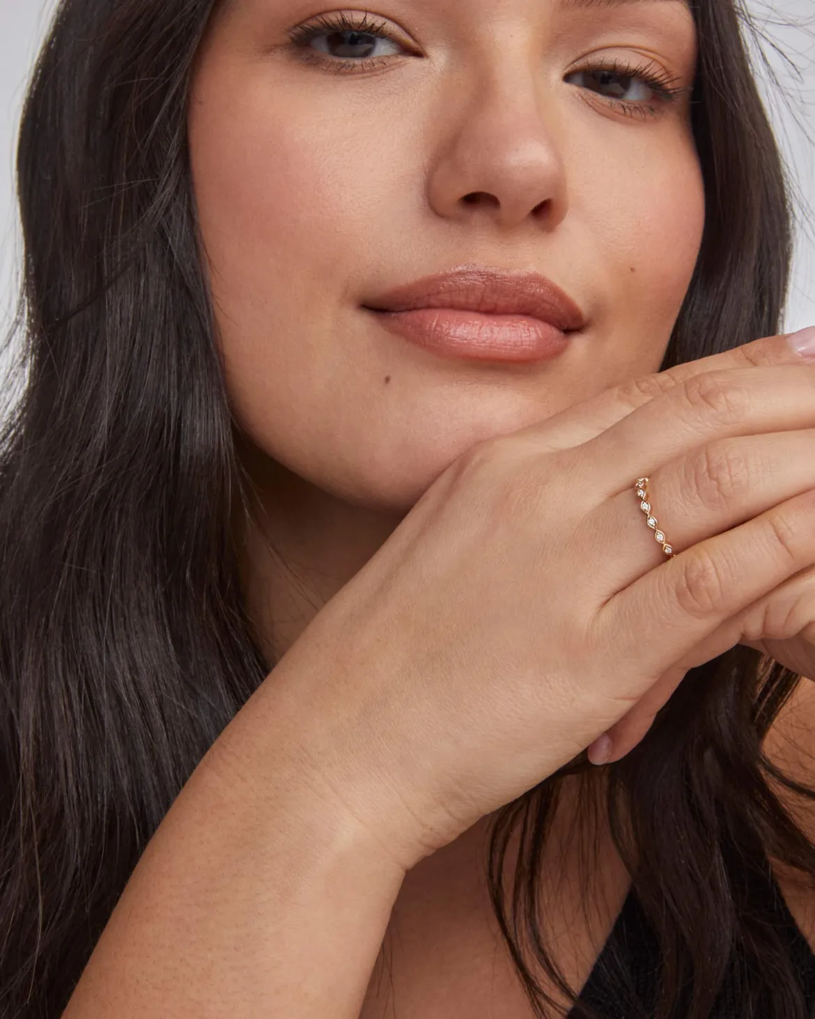 0.15 ct Nicolette 14k Yellow Gold Band Ring in White Diamond