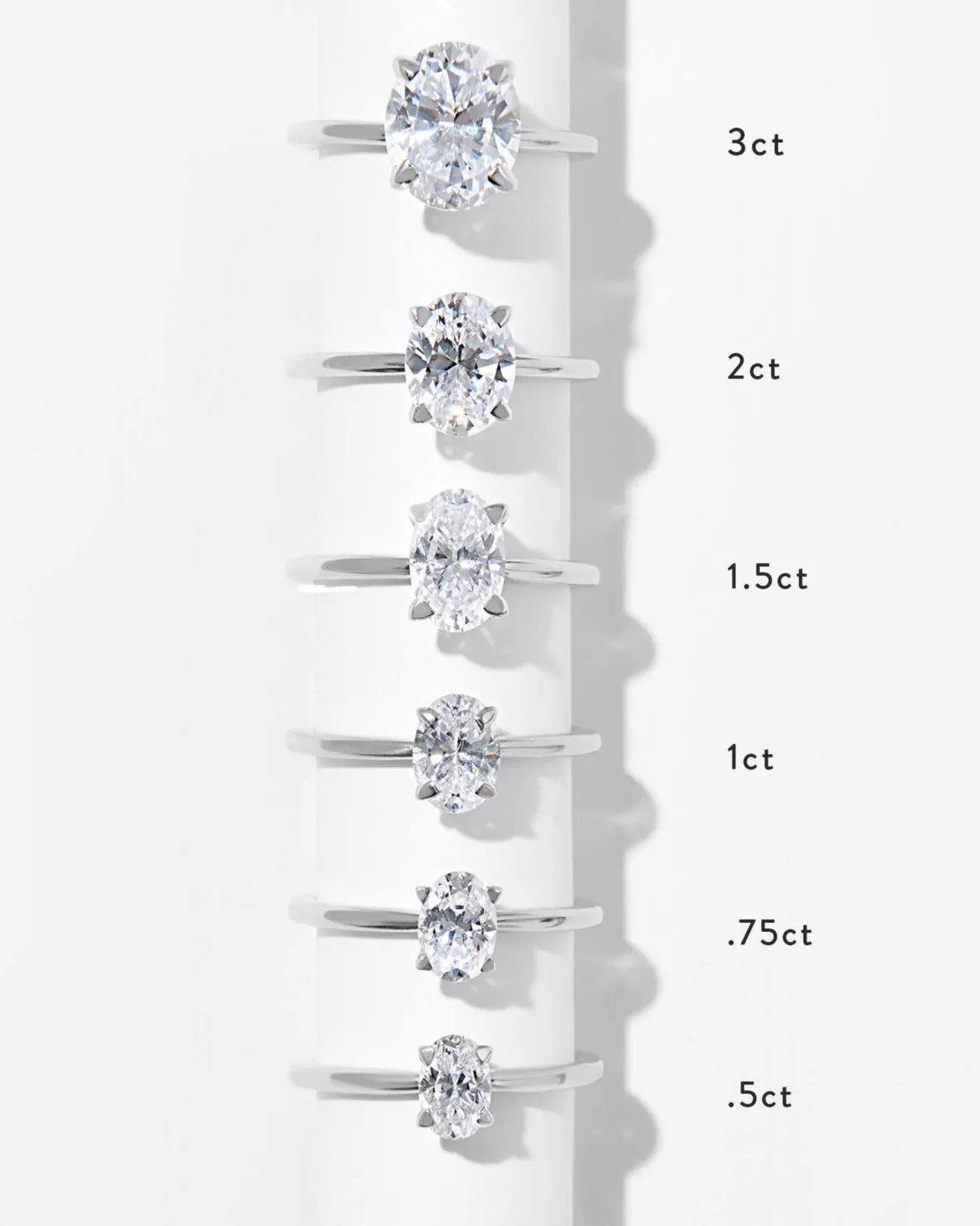 0.5 ct Oval Solitaire Engagement Ring in 14k Yellow Gold