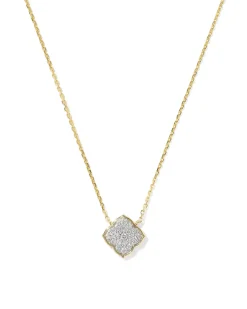 0.12 ct Pave Dira 14k Yellow Gold Short Pendant Necklace