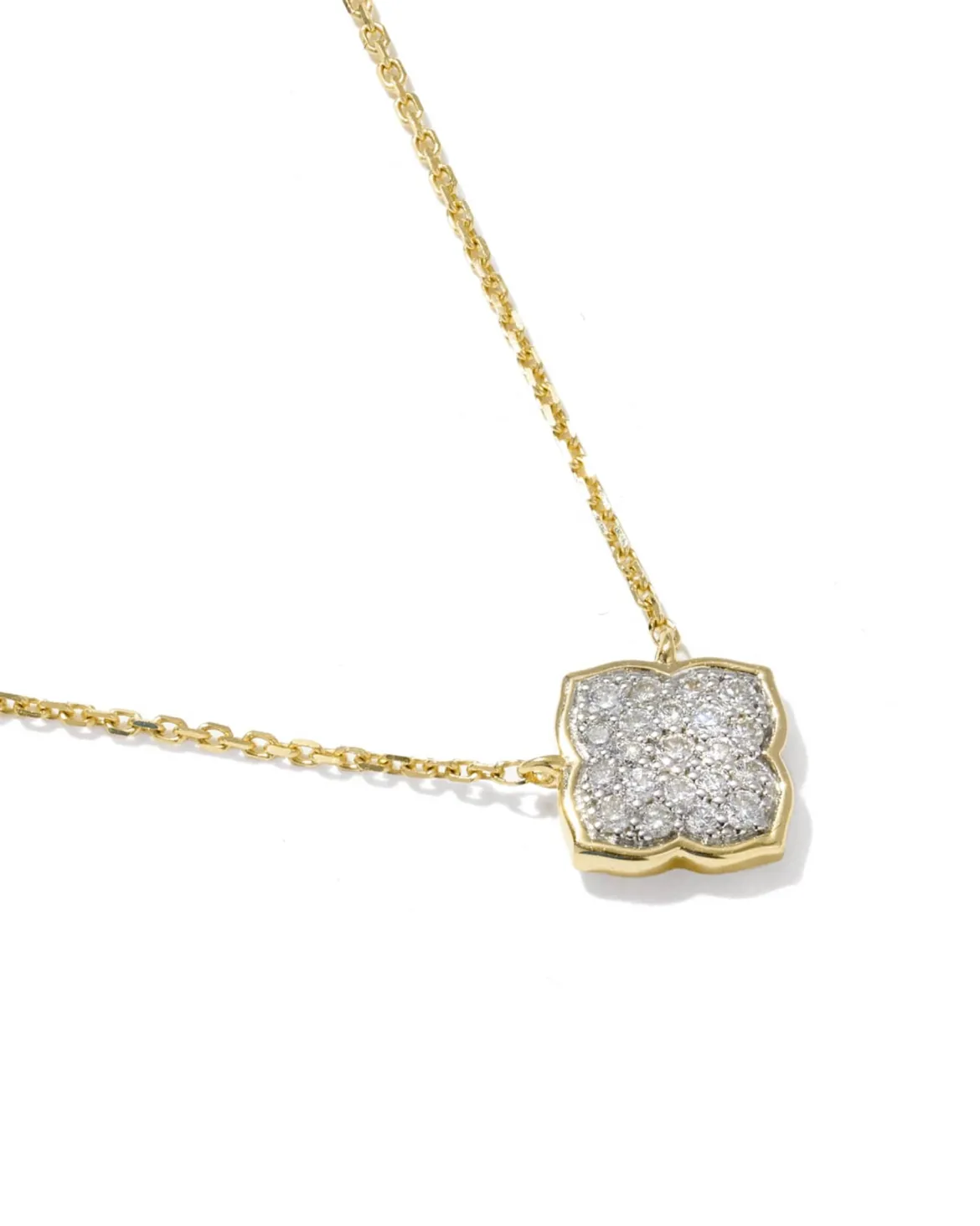 0.12 ct Pave Dira 14k Yellow Gold Short Pendant Necklace