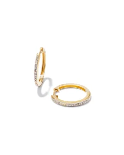 0.19 ct Penelope 20mm Hoop Earrings in 14k Yellow Gold