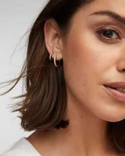 0.19 ct Penelope 20mm Hoop Earrings in 14k Yellow Gold