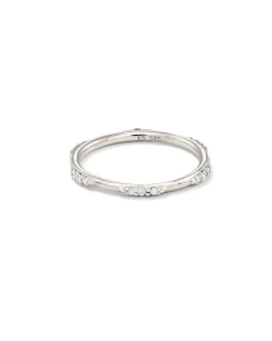 0.19 ct Posey 14k White Gold Band Ring in White Diamonds