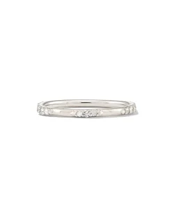 0.19 ct Posey 14k White Gold Band Ring in White Diamonds