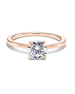 0.75 ct Round Solitaire Engagement Ring in 14k Rose Gold