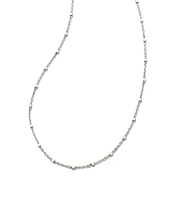 18 Inch Single Satellite Chain Necklace in Sterling Silver