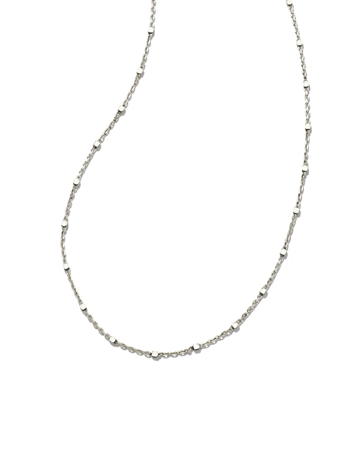 18 Inch Single Satellite Chain Necklace in Sterling Silver