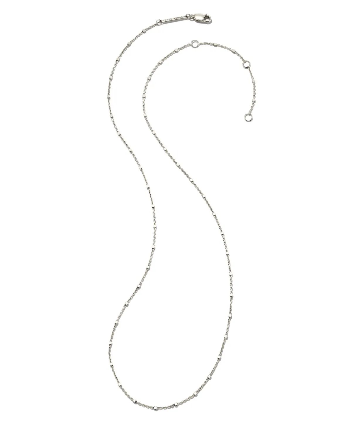 18 Inch Single Satellite Chain Necklace in Sterling Silver