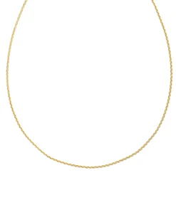 22 Inch Thin Chain Necklace in 18k Gold Vermeil