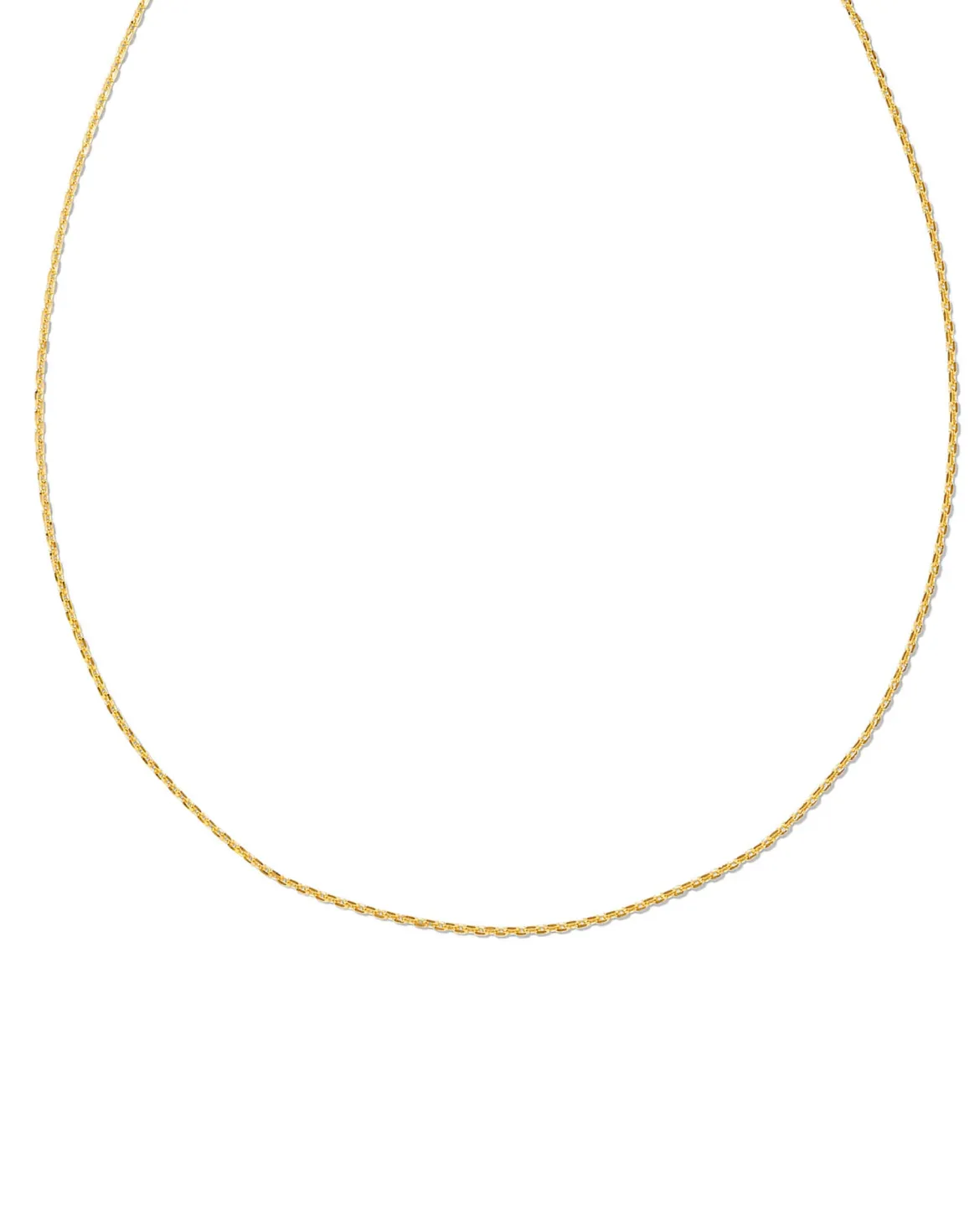 22 Inch Thin Chain Necklace in 18k Gold Vermeil