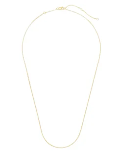 18 Inch Thin Chain Necklace in 18k Gold Vermeil