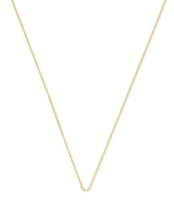 18 Inch Thin Chain Necklace in 18k Gold Vermeil