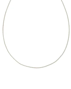 22 Inch Thin Chain Necklace in Sterling Silver