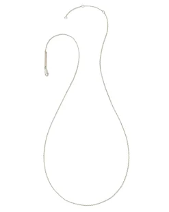 22 Inch Thin Chain Necklace in Sterling Silver